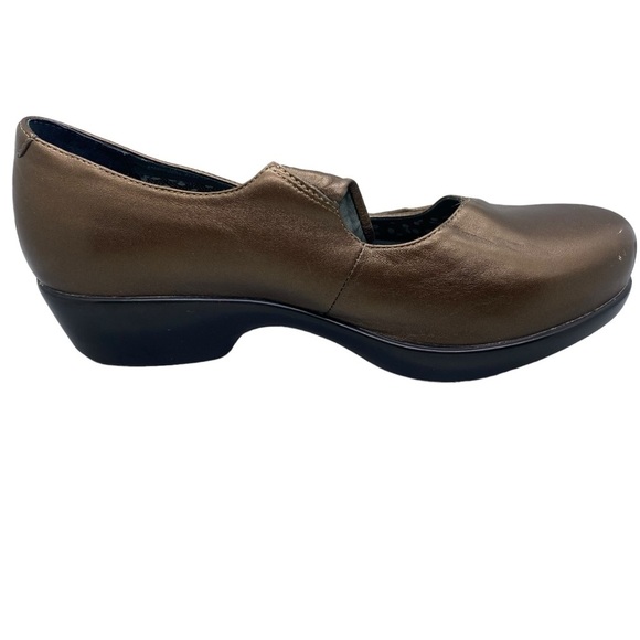 Dansko Ainsley Bronze Metallic Leather Mary Jane Comfort Clogs Sz 41 #2409060200 - Picture 2 of 13
